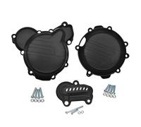 Cover Protection Motorcycles Racing Protection Set Case Engine Covers Protectors For 250/300 SX XC 2019 2020 2021 2022(Black- Silver)