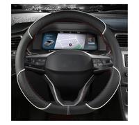 cover protector For Seat For Tarraco For Arona For Ateca For Ibiza For Toledo 37CM Non Slip Steering Wheel Cover Auto Accessories Wrap(D shape White)