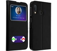 Cover Samsung Galaxy A20e Protection Double Window Function Stand Black