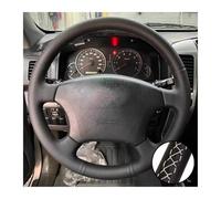 Cover Steering Wheel Protector Car Steering Wheel For Toyota For Land For Cruiser Prado 120 For Tacoma For 4Runner Hilux For Highlander Car Steering Wheel Cover(White Thread)