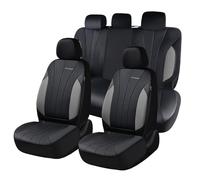 Coverado Car Seat Covers, Leather Seat Covers Full Set, Luxury Car Seat Protectors, Grey Driver Seat Covers 5 Seats Universal Fit for Most Vehicles