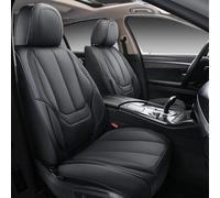 Coverado Front and Rear Seat Covers, Waterproof Leather Car Seat Protector, Complete Set, Universal Fit for Most Saloons, SUVs, Pick-Up Trucks, Pack of 5