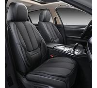 Coverado Front Seat Covers, 2 Pieces Universal Seat Covers for Cars, Breathable Fabric & Leather Car Seat Protectors, Car Seat Cushions Auto Accessories Fit for Most Cars,Pick-up Truck,SUV