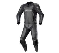 Coverall Motorcycle ALPINESTARS Leather Gp Force Chaser - 2 Pieces - Black/Black