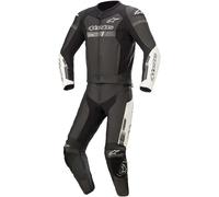 Coverall Motorcycle ALPINESTARS Leather Gp Force Chaser - 2 Pieces - Black/White