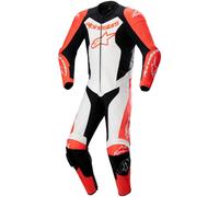 Coverall Motorcycle ALPINESTARS Leather Gp Force Lurv - 1 Part - Red Fluo