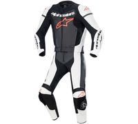 Coverall Motorcycle ALPINESTARS Leather Gp Force Lurv - 2 Pieces - Blk/White/Red