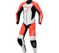 Alpinestars GP Plus V2 Youth 1-Piece Leather Suit, black/white/neon red, size 140