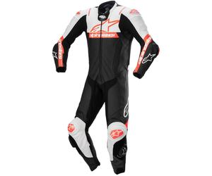 Coverall Motorcycle ALPINESTARS Leather Missile V2 Ward - 1 Part - Black/Flo