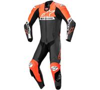 Alpinestars Missile V2 Ward perforated One Piece Motorcycle Leather Suit, black/neon red, size 50