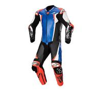 Coverall Motorcycle ALPINESTARS Leather Racing Absolute V2 - 1 Part - Blue Foil