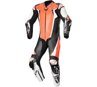 Coverall Motorcycle ALPINESTARS Leather Racing Absolute V2 - 1 Part - Red Fluo /