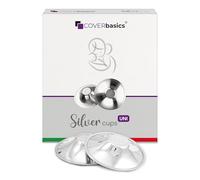 COVERbasics Original Italian Silver Nursing Cups - Nipple Shields for Breastfeeding - Helps Soothe and Protect Sore Nipples - Dermatologically Tested - Medical Device (Universal Fit)