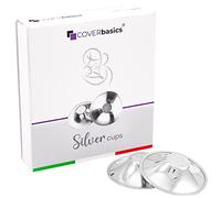 COVERbasics Silver Nipple Shields for Breastfeeding (SilverCups) Nursing Cups for Sensitive Nipples Protection - Medical Device Dermatologically Tested (Regular)