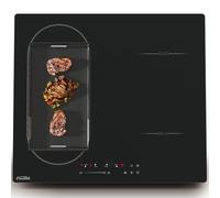 COVERCOOK Built-in Induction Hob, 4 Zone Induction Hob 60cm with Bridge Zone, 7000W Electric Cooktop Touch Control with Timer, Child Lock, Boost, Pause Function, Black