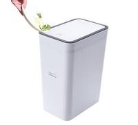 Covered Bathroom Trash Can | Covered Trash Can - Slim Garbage Bin Wastebasket With Press Top, Wastebasket Press Type For Bathroom, Kitchen, Living Room And Narrow Spaces
