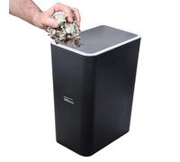 Covered Bathroom Trash Can, Slim Garbage Bin With Press Top Lid | Dog Proof Wastebasket Container | Modern Space-Saving Waste Basket For Bathroom, Bedroom, Kitchen, Office, Home Décor