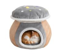 Covered Bed for Cats, Warm Mushroom Shaped Sleeping Nest for Dogs - Bed and Kennel for Cats for Bedroom, Balcony, Apartment, Home, Puppy and Pet