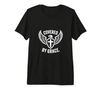 Covered By Grace Christian Eagle Cross Premium T-Shirt