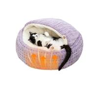 Covered Cat Bed Comfortable Anti-Slip Small Warming Dog Bed