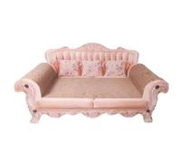 Covered Cat Bed: Durable Living Room Pad, Heavy Duty Pink Scratch Rug | Wave Sofa Inspired Structure Design, Indoor Cats Use Area, Feature