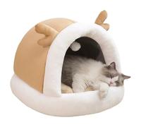 Covered Cat Bed - Enclosed Kitten Bed Warm Cat Hut | Non-Slip Pet Supplies Furniture for Kitten Small Dog Sleeping Calming Winter Fall Indoor Outdoor Bedroom Living Room Balcony Home