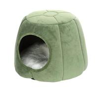 Covered Cat Bed - Semi-Closed Cave Nest, Wide Dome House | Washable Warm Protection for Kittens, Small Dogs, Indoor Sleeping Cushion, Soft Hiding Place for Puppies, XS M -