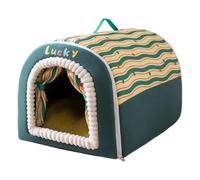 Covered Cat Bed,Washable Soft Warm Nest - Enclosed Washable Cat House Bed | for Puppy Kitten Indoor Outdoor Home Winter Sleeping