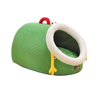 Covered Cat Beds,Enclosed Cat Bed | Cute Mouth Open Design Soft Warm Sleeping Home with Removable Washable Cushion for Small Pet Puppy Kitten Winter Outdoor
