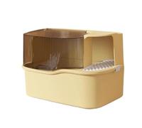 Covered Cat Litter Box Plastic Cat Toilet, Fully Enclosed Cat Litter Pan, Lidded Pet Toilet for Home Use Ideal for Kitten and Adult Cats Easy to Assemble and Clean Great for Storing in Homes(Pink 62x4