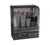 Covered Countertop Makeup Organiser, Dustproof Makeup Organiser with Cover, Display Case for Lotions, Makeup Organiser and Storage, Cosmetic and Skin Care Organiser with Deck