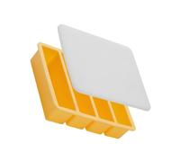 Covered Drink Cube Tray, Silicone 4 Cavity Long Chiller with Lid for Cocktails, Kitchen Party Beverage Service Covered Tray Long Cube Mold Silicone Freezer Cocktail Drink Chiller Home Kitchen Beverage