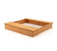 Covered Kids Sandbox Kids Wooden Sandbox with 2 Storage Boxes
