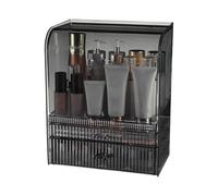 Covered Makeup Organizer, Skincares and Jewelry Storage, 11.02x6.69x13.78 inches, Makeup Holder with Lid and Drawers, Cosmetics Display Case for Bathroom Use