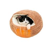 Covered Pet Nest, Half Dome Style, Plush Cat House and Toy Breed, Soothing Hidden Bed for Home, Apartment, Sleeping Area, Living Room and Patio.