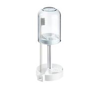 Covered Toothbrush Holder - 3 Slots Stand with Cup Lid Cover, Dustproof Countertop Electric Toothbrushes Organizer, Portable Storage Box - for Bathroom Vanity Shower RV Travel Apartment