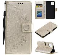 CoverKingz Cover for Apple IPHONE 11 Cell Phone Case, Flip Case Cover, Protective Case with Card Compartment, Case Motif Mandala - Gold, iPhone 11 Pro Max (6,5 Zoll)