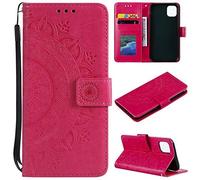 CoverKingz Cover for Apple IPHONE 11 Cell Phone Case, Flip Case Cover, Protective Case with Card Compartment, Case Motif Mandala - Shocking Pink, iPhone 11 (6,1 Zoll)