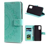 CoverKingz Mobile Phone Case for Huawei P Smart 2021 - Mobile Phone Case with Card Slot P Smart 2021 Cover - Mobile Phone Case Foldable Mandala Design Green