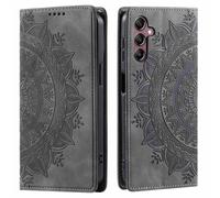 CoverKingz Mobile Phone Case for Samsung Galaxy A16 5G - Mobile Phone Case with Card Slot Phone Case Cover - Foldable Mandala Motif Grey