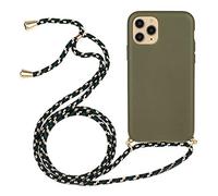 CoverKingz Mobile Phone Chain Compatible with iPhone 12 Pro Max [6.7 Inch], Mobile Phone Case Phone Strap, Silicone Case Cover, Mobile Phone Case for Hanging, Green