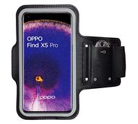 CoverKingz Running Mobile Armband Arm Holder Wrist Phone for OPPO Find X5 Pro - Mobile Running Case with Key Compartment for Find X5 Pro - Mobile Phone Holder Running Black