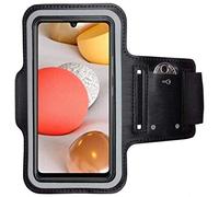 CoverKingz Sports Armband for Samsung Galaxy A42 5G - Arm Bag with Key Compartment Upper Arm Holder - Sports Running Armband Mobile Phone Armband Black