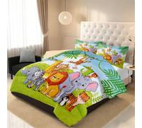 Coverless Duvet 7.5 Tog Jungle Animals Warm Soft Quilt Set
