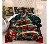 Coverless Duvet Christmas Tree Coverless Duvet For All Seasons,Soft Coverless Duvet Double,Microfiber Duvet King Size Machine Washable Duvet,Breathable Comforter Double Bed,2 Pillowcase