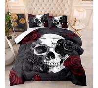 Coverless Duvet Double Charcoal Grey Rose Coverless Duvet Kids Microfiber Comforter Double Bed Lightweight Quilted Bedspread All Seasons Quilted Bed Throw+2 Pillowcases(50x75cm) 203x228cm