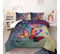 Coverless Duvet Galaxy Purple Green Coverless Duvet King Size Microfiber Bedspreads King Size Lightweight Quilted Bedspreads All Seasons Quilted Bedspreads King Size+2 Pillowcases(50x75) 260x230cm