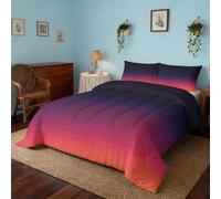 Coverless Duvet King Size Red and Black Pattern, Bedroom Decor, Gift, Gradient Ombre Bedding Comforter Set 3 Piece, 2 Pillowcases, Soft All Season Quilt 10.5 Tog - S&E3045