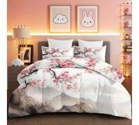 Coverless Duvet Multicolour Exquisite Elegant Mountains Floral Coverless Duvet Double Microfiber Quilted Bedspreads Lightweight Bedspreads All Seasons Comforter+2 Pillowcases(50x75cm) 260 x 220 cm