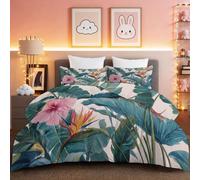 Coverless Duvet Multicolour Watercolour Exquisite Floral Coverless Duvet Double Microfiber Quilted Bedspreads Lightweight Bedspreads All Seasons Comforter+2 Pillowcases(50x75cm) 260 x 220 cm